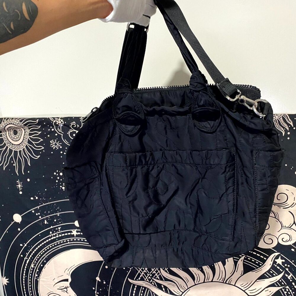 Marc Jacobs Diaper Bag Black Travel Organizer Luggage Adjustable Shoulder Strap - Picture 3 of 6